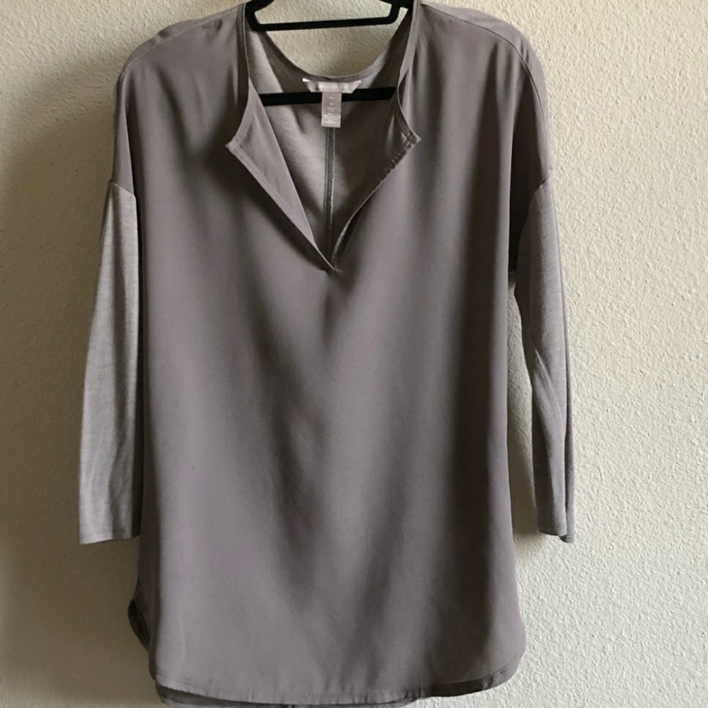 Banana Republic Mixed Media 3/4 Sleeve Blouse